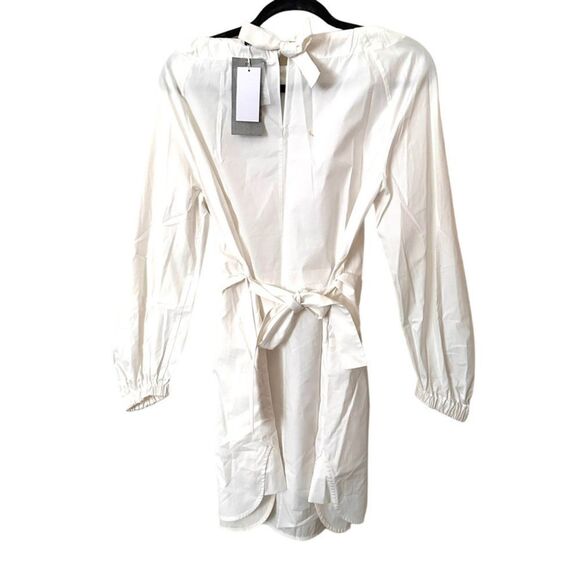JASON WU GREY Belted Shift Mini Dress in White‎ NWT Sz 4 - Picture 5 of 7